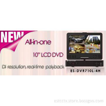 10.5 inches HD Zoom Security DVR with 4 channel